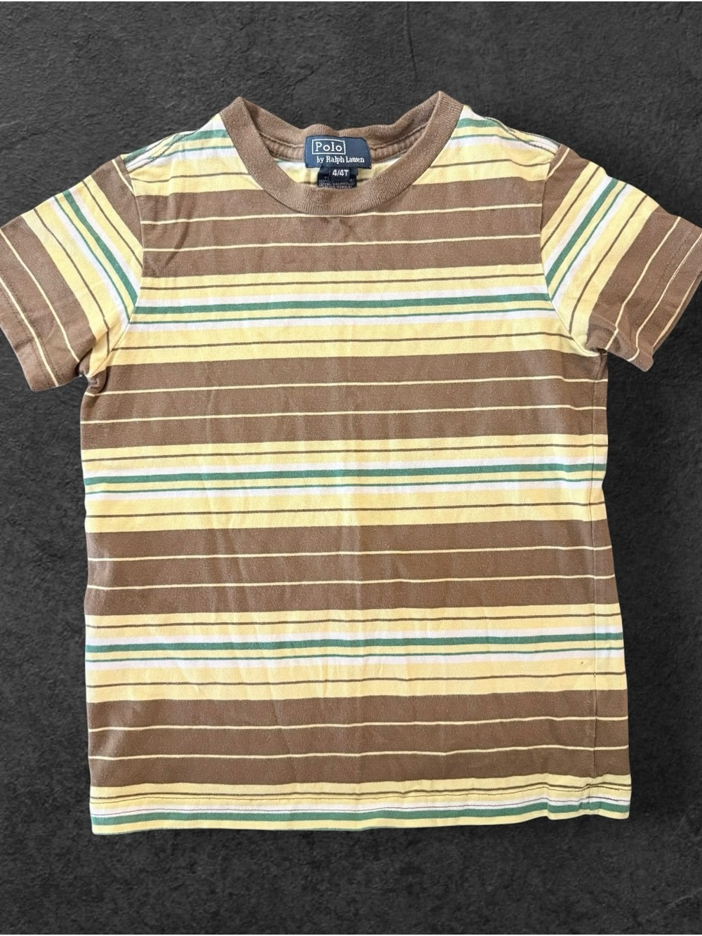 Polo by Ralph Lauren Boys 4T Striped Crew Neck Short Sleeve Cotton T-Shirt